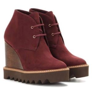 Stella McCartney Leana lace-up  wedge boots